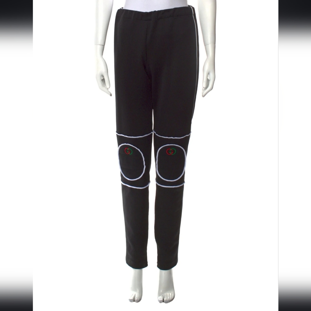 NWOT Gucci Black Knee Pad Padded Legging Pants Sz. S